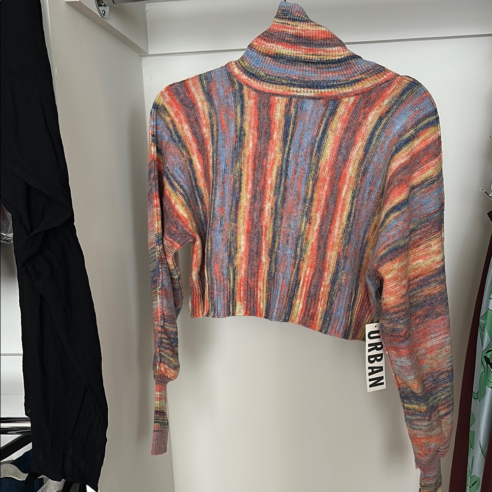 Urban Outfitters Vibrant Striped Cowl Neck Sweater